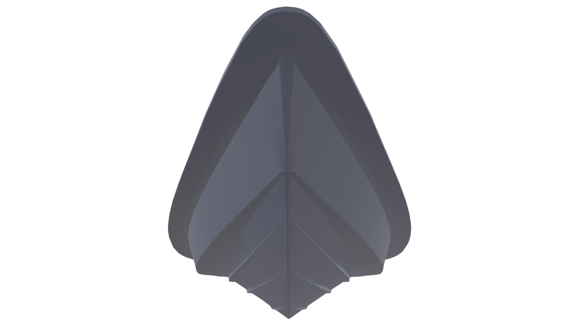 Deep-V hull front view