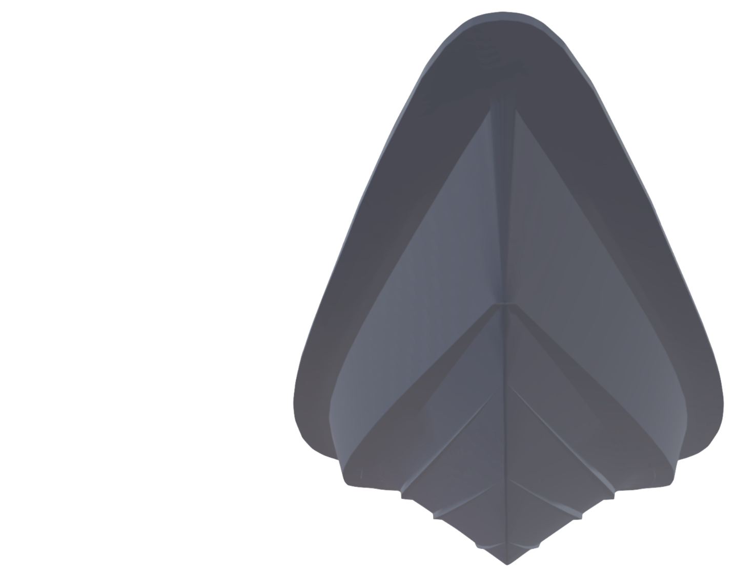 Deep-V hull front view