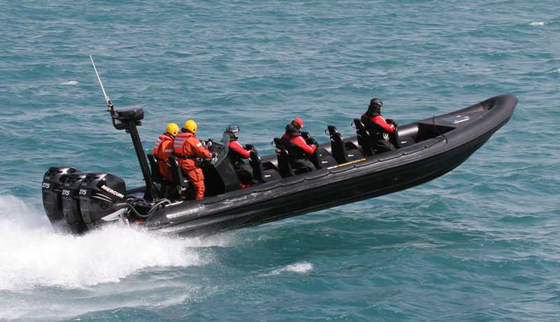Tornado RIB at sea